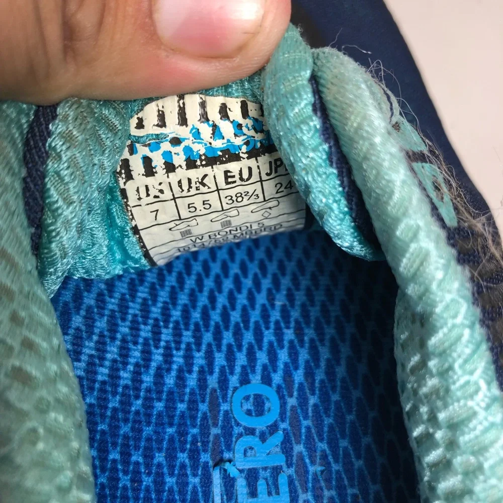 Hoka One One Women’s Bondi 5 Blue Running Shoes Sneakers 1014759 MBBRD Size 7